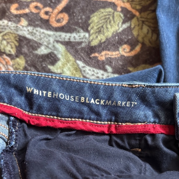 WHBM White House Black Market Dark Blue Skinny Crop Jeans - Picture 4 of 10